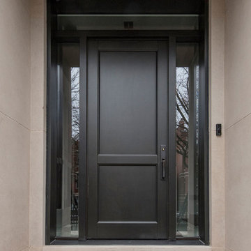 Transitional Mahogany Front Door with Espresso Finish