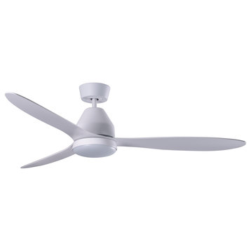 Lucci Air Whitehaven 56" Smart WiFi Controlled Indoor/Outdoor Fan w/Light, White