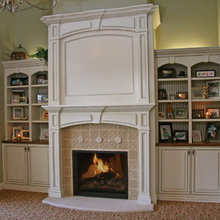 fireplace with builtins