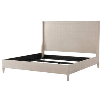 Modern Leather Wrapped King Size Bed