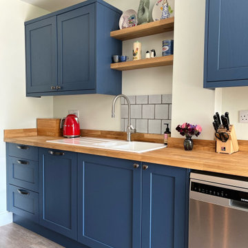 Classic, Timeless Blue Galley Kitchen