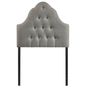 Modway Sovereign Twin Upholstered Polyester Fabric Headboard in Gray
