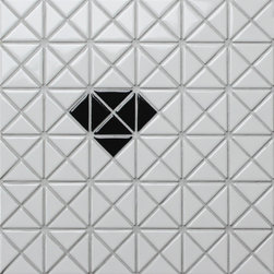 Diamond Pattern: Bold Triangle Tile - TR1-SD-GW-B - Mosaic Tile