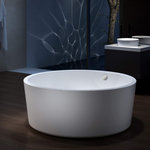 HEATGENE - HEATGENE 59" Acrylic Freestanding Bathtub Contemporary Soaking Tub - Item No.: HG3000