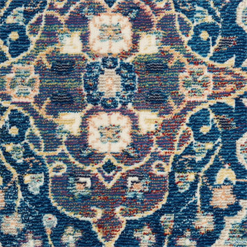 Nourison Global Vintage 48x72" Rectangle Fabric Area Rug in Multi-Color