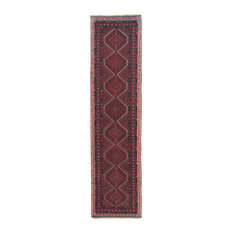 Traditional Rug, Red, Blue, 2'x9', Mashwani, Handmade Wool