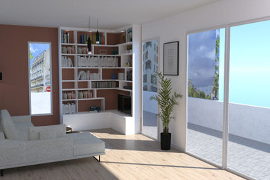 Lier bibliothèque et meuble TV dans un salon
