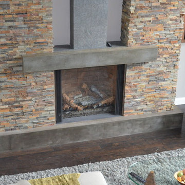 Large, Modern Fireplace