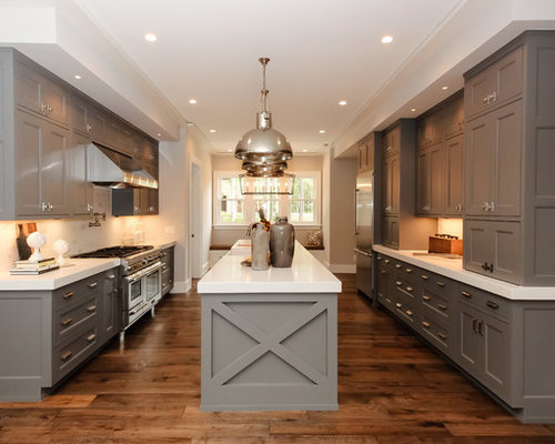 Best Farmhouse  Kitchen with Gray Cabinets  Design  Ideas 