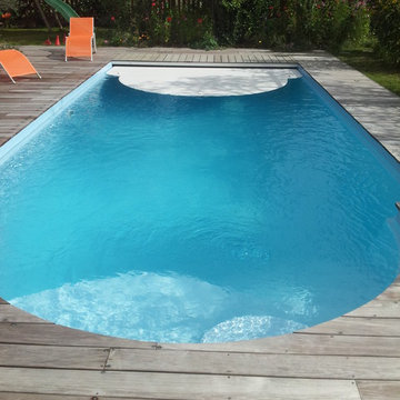 Piscine coque polyester couleur sable