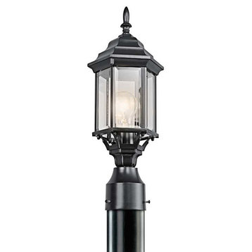 Chesapeake 1-Light 18" Outdoor Post Lantern in Black Finish