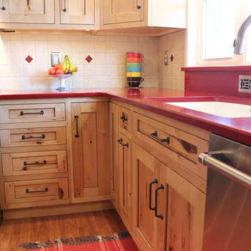 Rustic Knotty Maple Kitchen