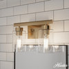 Hartland Alturas Gold With Seeded Glass 2 Light Vanity Wall