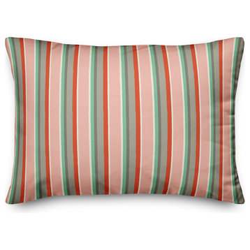 Stripes in Pink Throw Pillow
