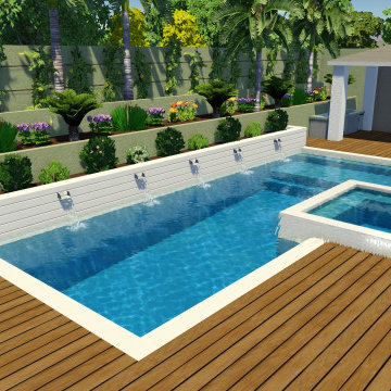 Yard With Multi-level planters (multiple variants)