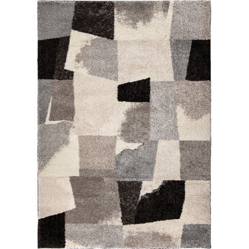 Orian Wild Weave Rampart Slate Shag Area Rug, Gray, 5'3"x7'6"