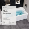 Eviva Swiss 54" Drop In Bathtub With Skirt, Right Side Drain