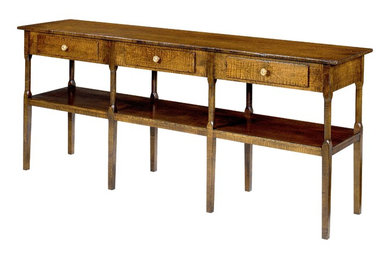 The No. 34 Console Table, Shown in Curly Maple