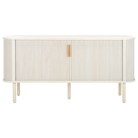 Safavieh Tealla Sideboard/Media Stand, Bleached White/Gold
