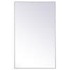 Elegant Decor Eternity 48" x 30" Rectangle Metal Frame Mirror in White