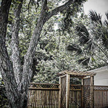 Taylor Texas Charm, Custom Cedar Fence and Arbor