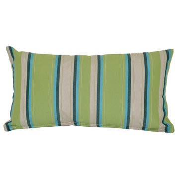 Adirondack Head Pillow, Lime Stripe