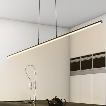 Conley 39.5" Dimmable Adjustable Integrated Led Linear Pendant, Chrome