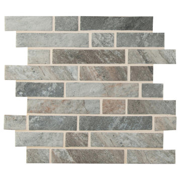 MSI SMOT-GLSIL-6MM-V1 12" x 12" Linear Mosaic Wall Tile - Glossy - Stonella