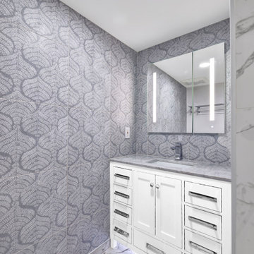 Guest Bathroom Remodel - from dark and outdated to bright & beautiful