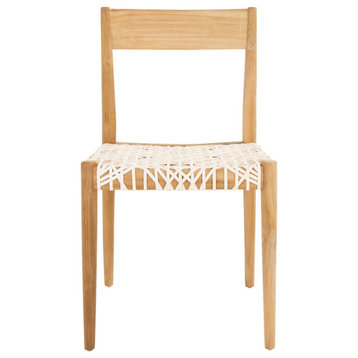 Safavieh Pranit Dining Chair, White/Natural