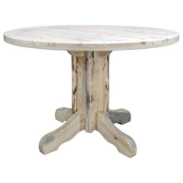 Montana Woodworks Handcrafted Transitional Wood Patio Table in Natural