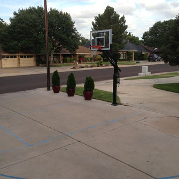 Kent W's Pro Dunk Silver Basketball System on a 44x25 in Hobbs, NM