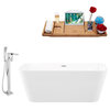 Tub, Faucet and Tray Set Streamline 59" Freestanding KH82-100