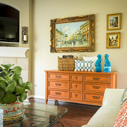 Barcelona Orange Midcentury chest - Accent Chests And Cabinets