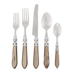 Aladdin Taupe Brilliant Flatware - Dinnerware