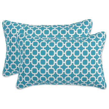 Hockley Rectangle Throw Pillow, Set of 2, Teal