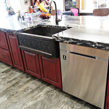 Knotty Alder Kitchen with Red Accents, Kimberly, ID