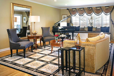 Trendy living room photo in Nashville