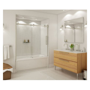 Maax Halo Frameless Slider Alcove Shower Door With Clear Glass