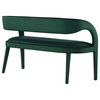 Modway Pinnacle 20" Upholstered Velvet Fabric Accent Bench in Green