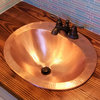 Seville 20" Drop-In Bathroom Sink in Naked Copper