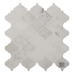 Greecian White Arabesque - Mosaic Tile