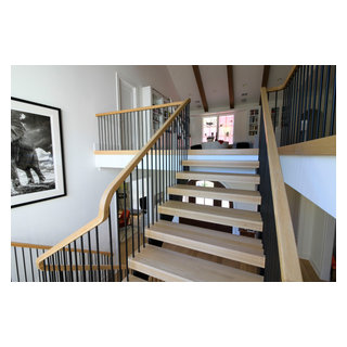 96_Dramatic cantilevered no-riser staircase, Bethesda, MD 20814 ...