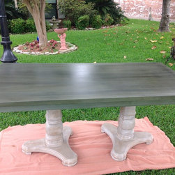 A & J Zinc Top Dining Table - Dining Tables