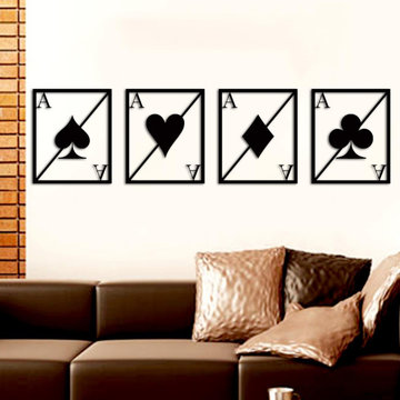 Aces and faces wall decor