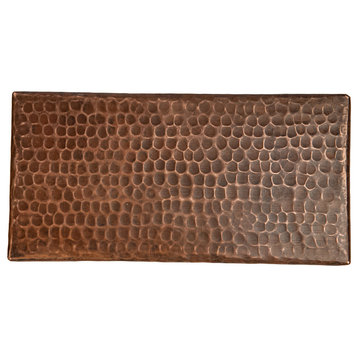 Premier Copper Products T48DBH 4" x 8" Hammered Copper Tile