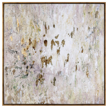 Uttermost "Golden Raindrops" Modern Abstract Art, 62"x62"