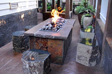 Patio - rustic patio idea in Seattle