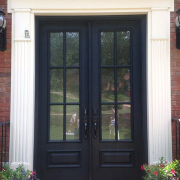 Door and sidelight transformed to double door