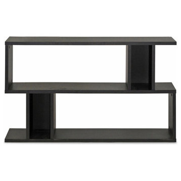 Baxton Studio Goodwin 2, Level Dark Brown Modern Bookshelf